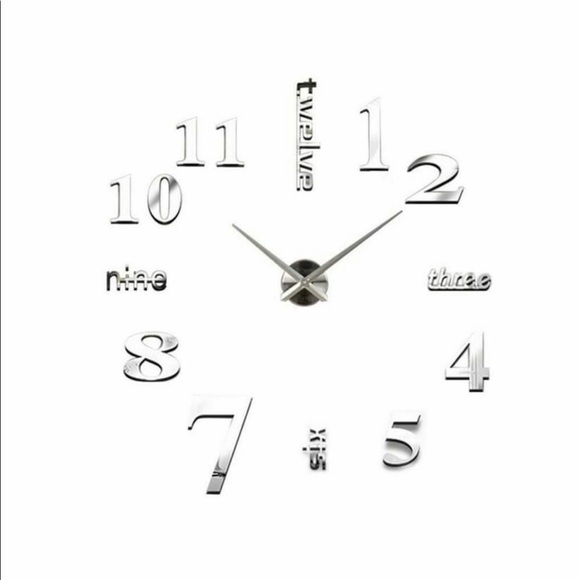 NEW 16inx16in Adhesive Wall Clock - Picture 5 of 9